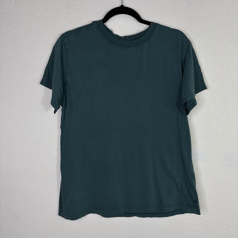 Lululemon All Yours Boyfriend Tee Green short sleeve pima cotton Casual, size M?
